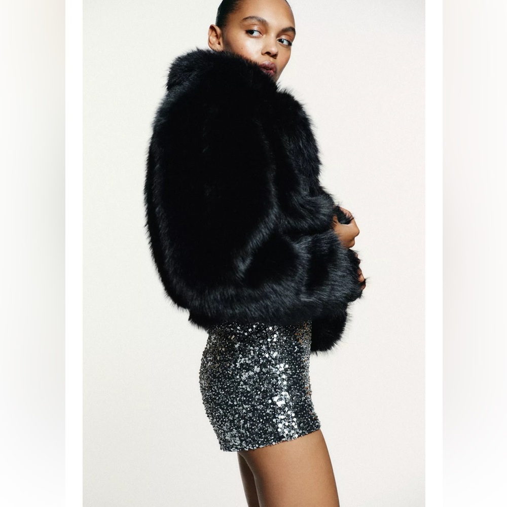 Zara SEQUIN MINI SHORTS - Picture 12 of 14